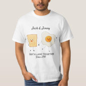 Cute Funny Happy Toast Eggcelent Samen T-shirt (Voorkant)