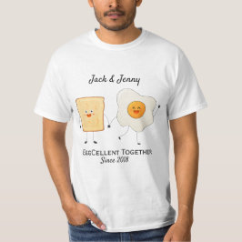 Cute Funny Happy Toast Eggcelent Samen T-shirt