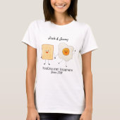 Cute Funny Happy Toast Eggcelent Samen T-shirt (Voorkant)