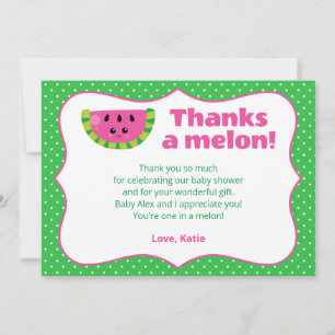Cute Funny Happy Watermelon Bedankt een meloen!