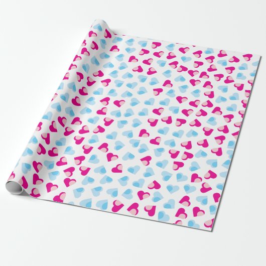 Cute Funny Heard Love Cadeaupapier (Uitgerold)
