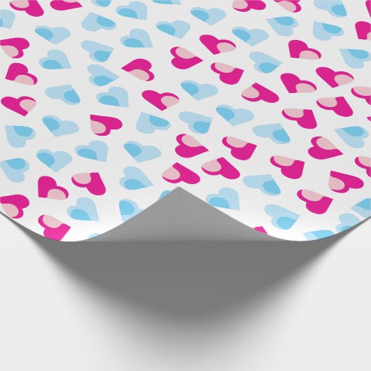 Cute Funny Heard Love Cadeaupapier (Hoek)