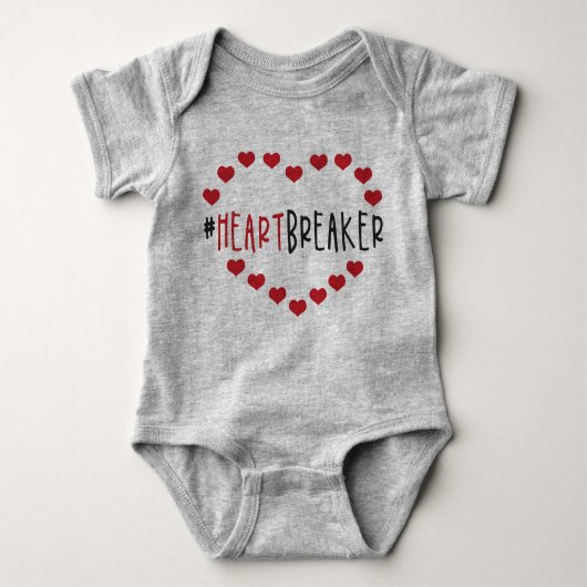 Cute Funny Heartbreaker Valentijnsdag Romper (Voorkant)