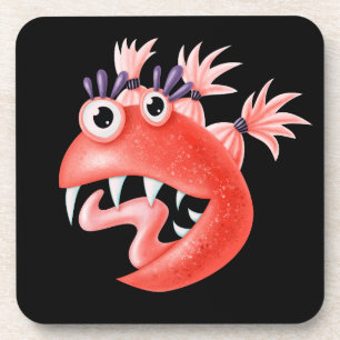 Cute Funny Hilarious Weird Monster Bier Onderzetter