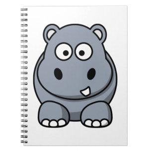 Cute Funny Hippo Notitieboek