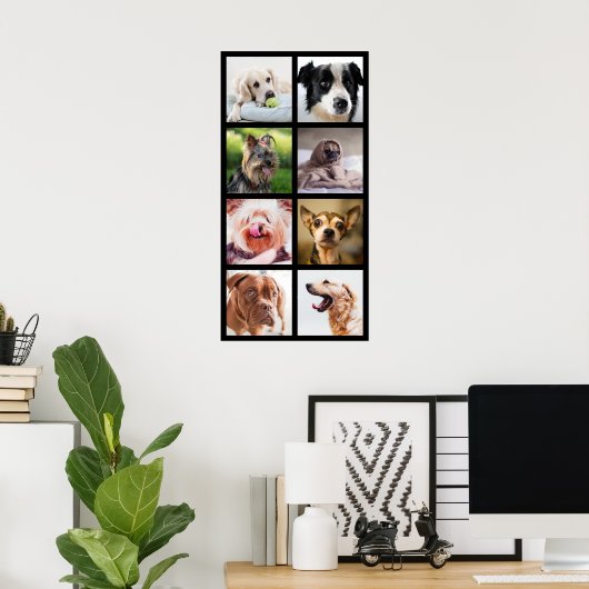 Cute & Funny Honden Foto Collage Poster 2 (Thuiskantoor)