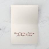 Cute Funny Horses Kerstvakantie Feestdagen Kaart (Binnen)