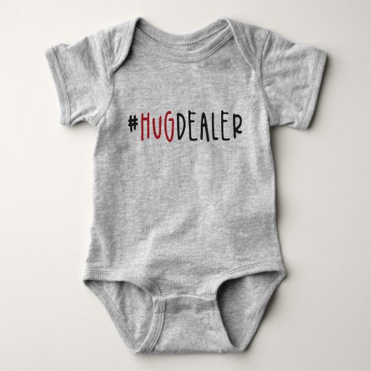 Cute Funny #HugDealer Valentijnsdag Romper (Voorkant)