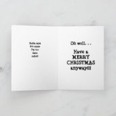 Cute Funny Humoureuze Llama Merry Kerstmis Kaart (Binnen)