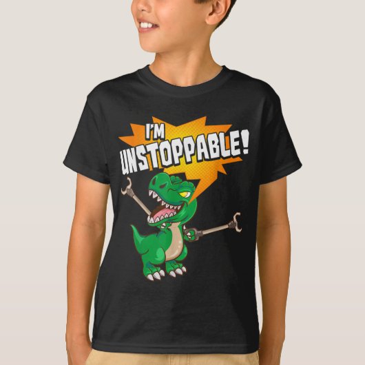 Cute & Funny I are unstopable T-Rex Dinosaur Pun T-shirt (Voorkant)
