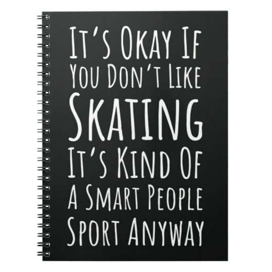 Cute Funny Ice Skating Gifts Humor Winter Sports Notitieboek (Voorkant)
