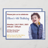 Cute Funny | Jongens Foto van Birthday Kaart (Voorkant / Achterkant)