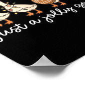 Cute Funny Just A Jolly Goose Silly Santa Hot Coco Poster (Hoek)