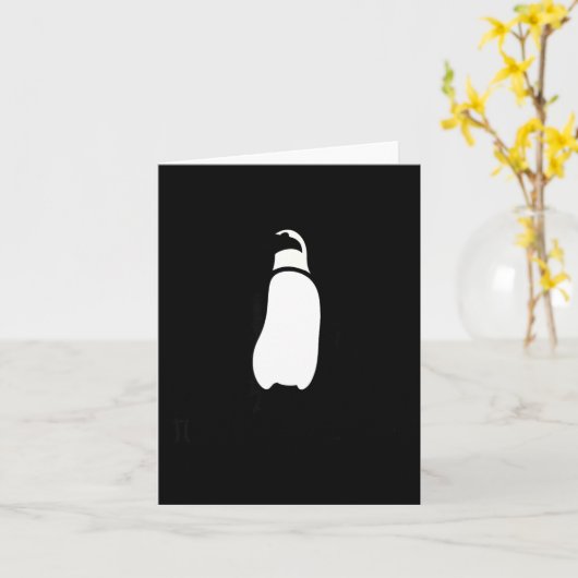 Cute Funny Just Chillin Zoo Penguin  Kaart (Gele Bloem)