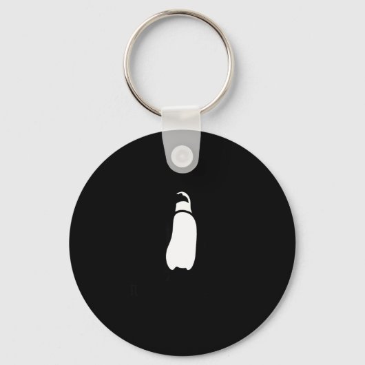 Cute Funny Just Chillin Zoo Penguin  Sleutelhanger (Voorkant)