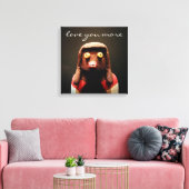 Cute Funny Kachina Doll Face Foto's houden je meer Canvas Afdruk (Insitu (Woonkamer))