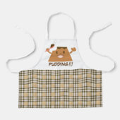 Cute Funny Kawaii Chocolate PUDDING!!! Schort (Voorkant)