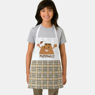 Cute Funny Kawaii Chocolate PUDDING!!! Schort