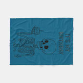 Cute Funny Kawaii Skeleton Birthday Skull Happy Wo Fleece Deken (Voorkant (Horizontaal))