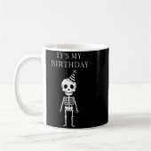 Cute Funny Kawaii Skeleton Birthday Skull Happy Wo Koffiemok (Links)