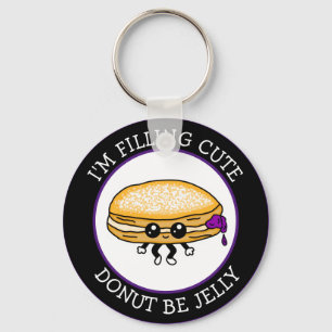 Cute Funny Kawaii Style Jelly Donut Puns Sleutelha Sleutelhanger