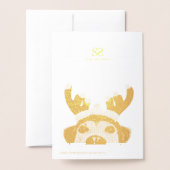 Cute Funny Kersthond Reindeer Antler Headband Folie Kaarten (Met envelop)