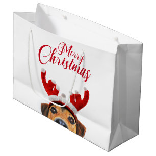 Cute Funny Kersthond Reindeer Antler Headband Groot Cadeauzakje