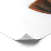 Cute Funny Kersthond Reindeer Antler Headband Poster (Hoek)