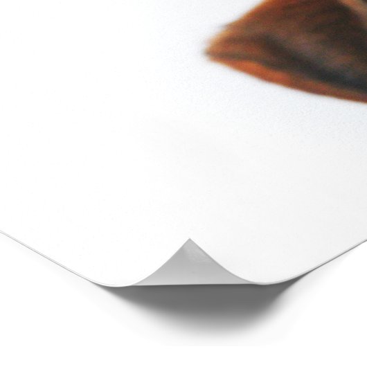 Cute Funny Kersthond Reindeer Antler Headband Poster (Hoek)