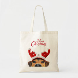 Cute Funny Kersthond Reindeer Antler Headband Tote Bag