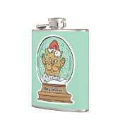 Cute Funny kerstkat, maatkolf Heupfles (Links)