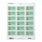 Cute Funny-kerstkat op maat Etiket (Full Sheet)