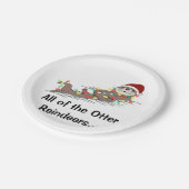 Cute Funny Kerstlights Otter Reindesters Papieren Bordje (Gekanteld)