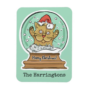 Cute Funny Kerstmis, aangepast aan de naam magnet Magneet