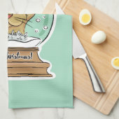 Cute Funny Kerstmis, aangepaste naam handdoeken (Quarter Fold)