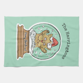 Cute Funny Kerstmis, aangepaste naam handdoeken