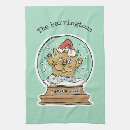 Cute Funny Kerstmis, aangepaste naam handdoeken