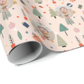 Cute Funny Kerstmis Cadeaupapier (Rol Hoek)