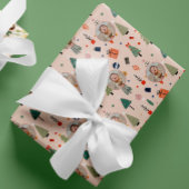 Cute Funny Kerstmis Cadeaupapier