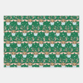 Cute Funny Kerstrennier Wearing Face Mask Inpakpapier Vel (Voorkant 2)