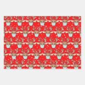 Cute Funny Kerstrennier Wearing Face Mask Inpakpapier Vel (Voorkant)