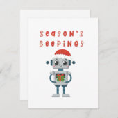 Cute Funny Kerstrobot Kaart (Voorkant / Achterkant)