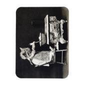 Cute Funny Kitten Baking and Cooking Magneet (Verticaal)