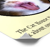 Cute Funny Kitten Foto adopteert een Shelter Cat Poster (Hoek)