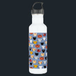 Cute Funny Kitty Cat Faces Pattern Blue Waterfles<br><div class="desc">Schattige kleine kittens voor dierenvrienden,  Cat Moms en Dads,  dierenartsen en katten overal.</div>