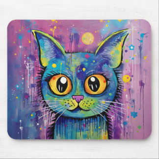 Cute Funny Kitty Cat Mixed Media Animal Pet Muismat