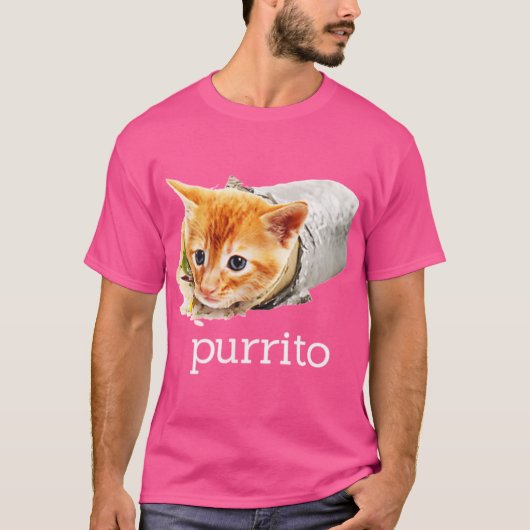 Cute Funny Kitty Cat Purrito Burrito Pun gift T-shirt (Voorkant)