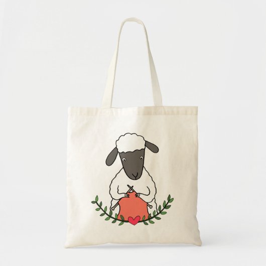 Cute Funny Knitting Sheep knitter gift Yarn Balls Tote Bag (Voorkant)