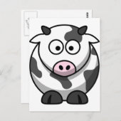 Cute Funny Koe Briefkaart (Voorkant / Achterkant)