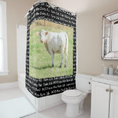 Cute Funny Koe Close Up Photo Shower Curtain Douchegordijn (In situ)